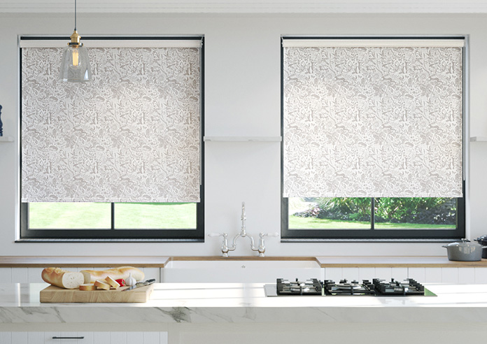 Folk Meadows, Clay Grey - Twist&Fit Roller Blind - Image 3